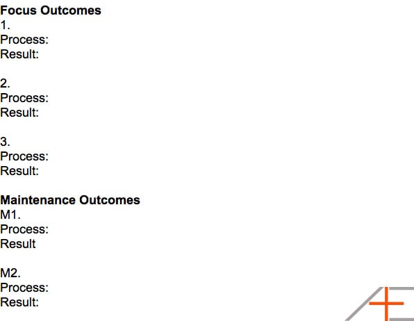 Focus and Maintenance Outcomes