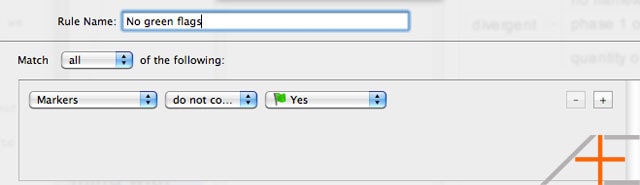 MindManager filter rule