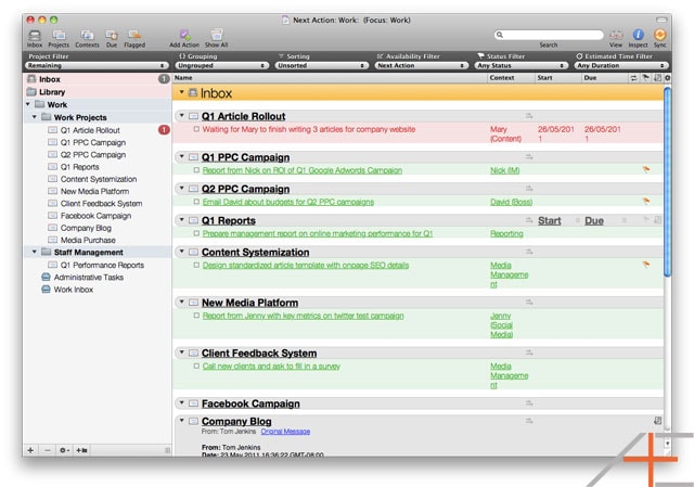 OmniFocus: Tom Jenkins' Next Action: Work Perspective