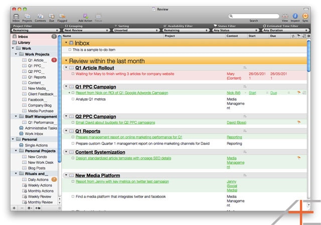 OmniFocus: Tom Jenkins' Review Perspective