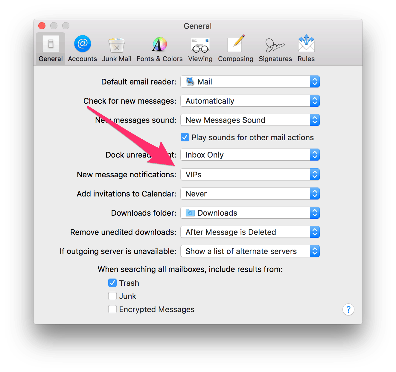 Apple Mail Settings