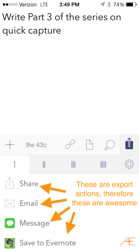 Export actions will save you a TON of time.