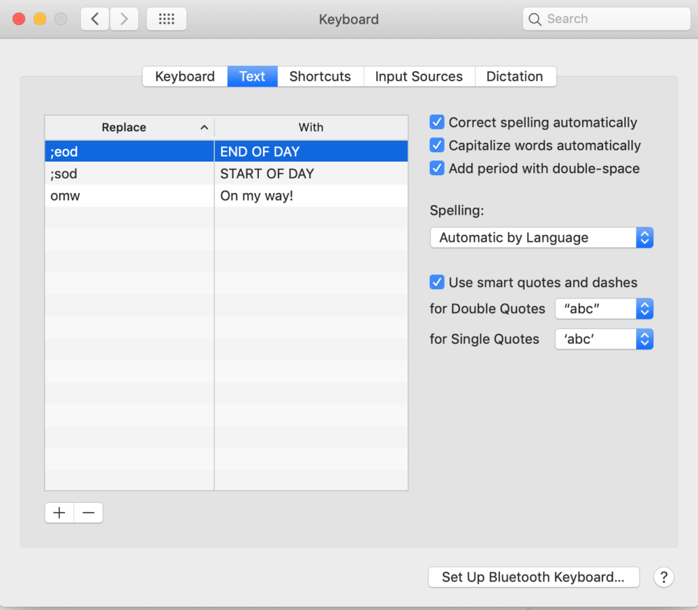 Mac System Preferences Keyboard